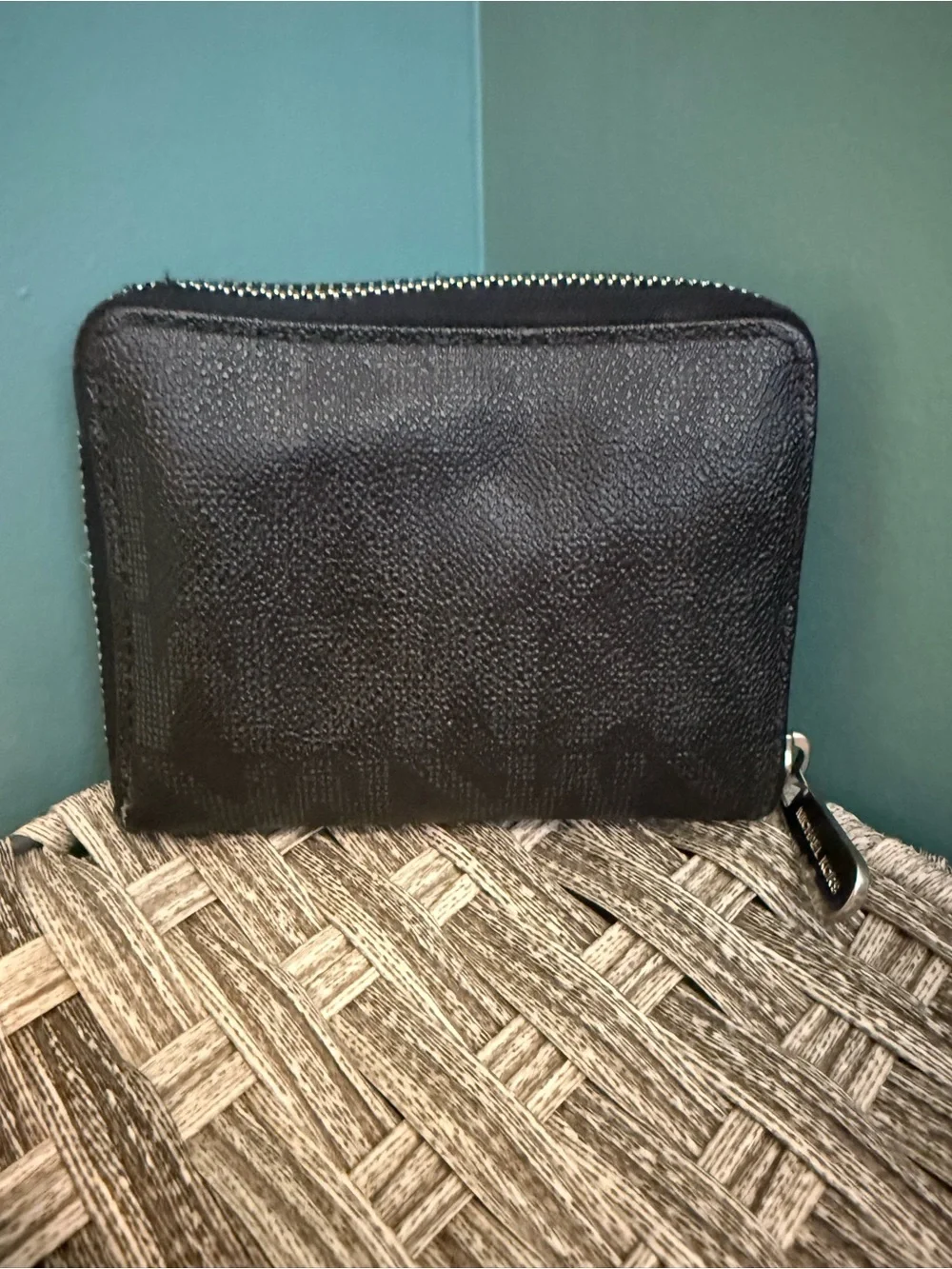 Michael Kors Black Leather Zip Wallet